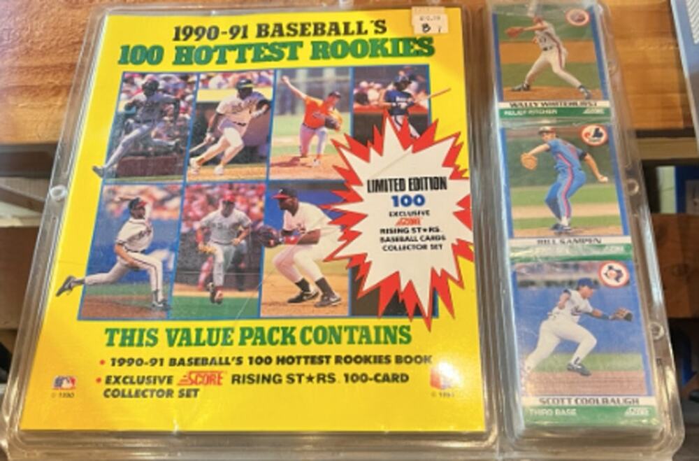 1990-91 Score Baseball 100 Hottest Rookies Rising Stars 100 Card Set Book